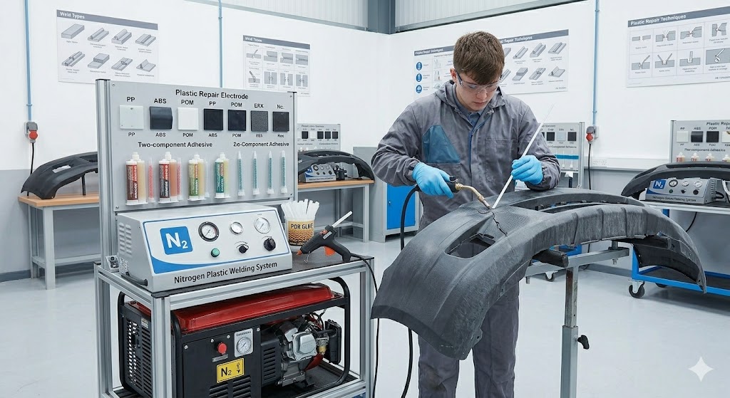 Учебно-производственная мастерская «Инновационные технологии кузовного ремонта». Пост ремонта пластика и экстерьера.