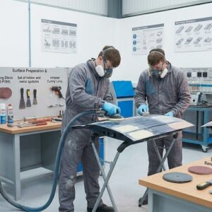 Учебно-производственная мастерская «Инновационные технологии кузовного ремонта». Зона подготовки к окраске (Шлифовальный пост).